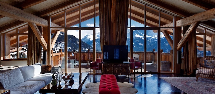Richard Branson's legendary chalet in Switzerland offers vacant rooms in 2017
