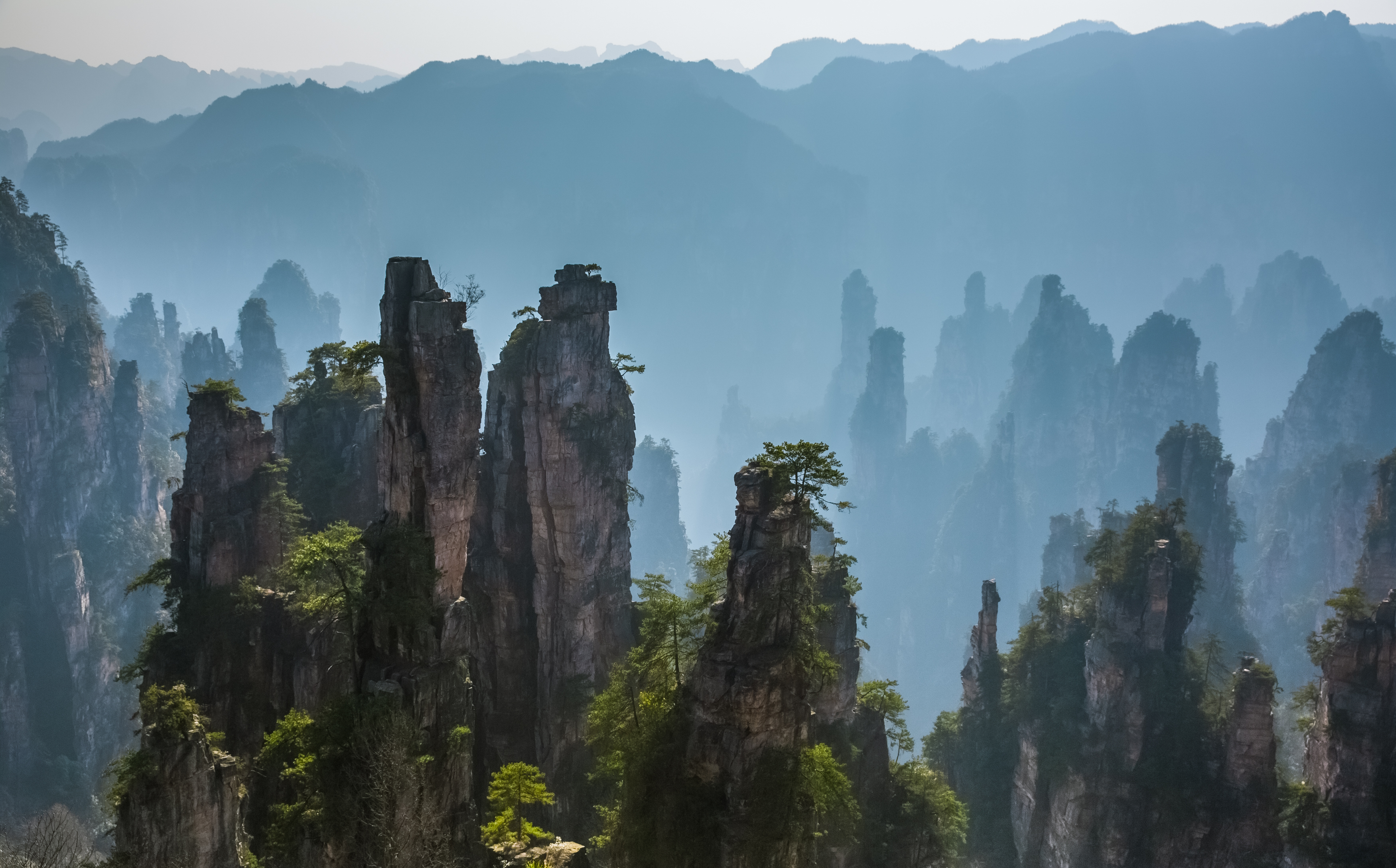 природа скалы горы Чжанцзяцзе лесной парк Китай без смс